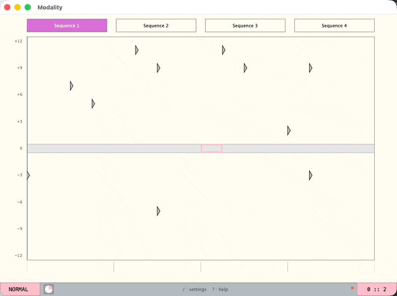 modality visual line mode
